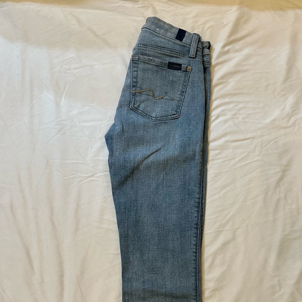 7 For All Mankind Light Blue straight kimmie